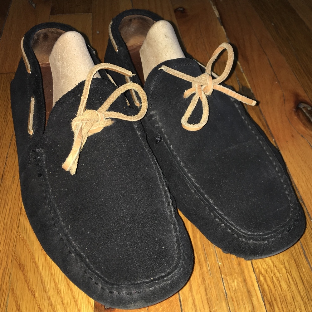Zara Man Leather Driver with Bow SZ 11